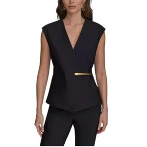 DONNA KARAN NEW YORK WOMEN'S V-NECK VEST